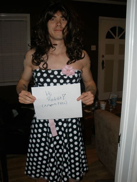 A redditor in /r/sports lost a bet; so he had to dress up as a .